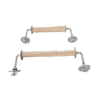Bird Cage Perch U-Shaped Hardwood Stand with 304 Stainless Steel