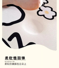 卡通线条小狗入户门地垫入门耐脏进门口pvc地毯可擦免洗门垫脚垫 D欧气小狗1 40*60CM