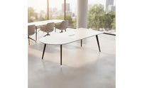 Wired Conference Table Tapered Legs Oval Conference Table E1 Board Office Furniture