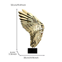 Wing Sculpture Modern Sculpture with Base Gold for Entryway, Interior Designers