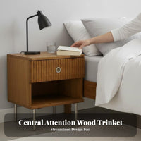 Two-Drawer Bedside Cabinet Nordic design Nightstand Space-Saving for Living Room