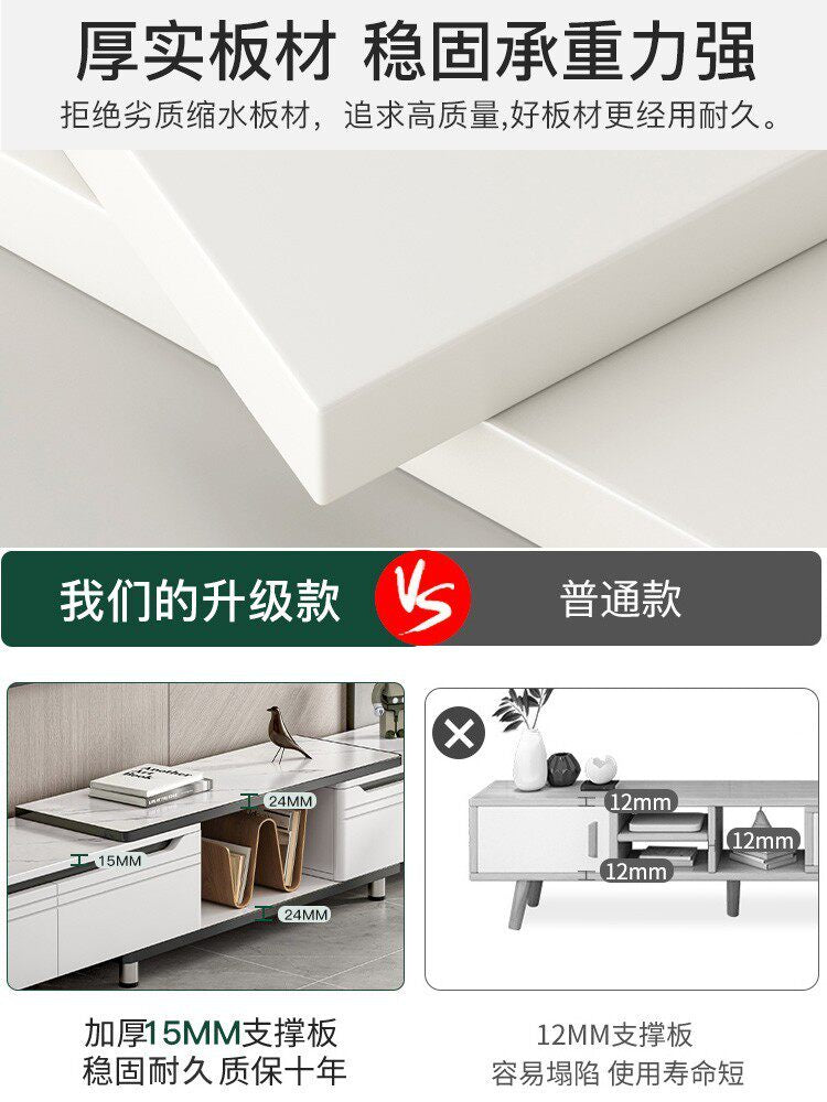 Modern Extendable TV Cabinet with Stone Top
