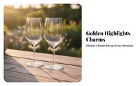 Personalized Glass Markers | Gold-Tone Metal Hoop, vino Glass Decoration Kit, for Weddings