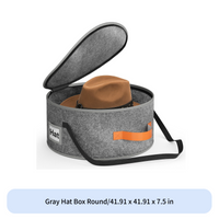 Hat Organizer Box Large Capacity Fabric Bin Carry Strap Sturdy Handles for Travelers, Adults, Wardrobe, Entryway, Under Bed