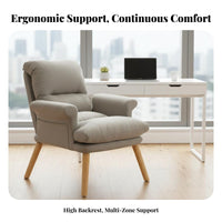 Revolving Armchair with Footrest Adjustable Recline Recliner with Footrest Reclining Function Modern Aesthetic