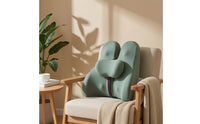 Memory Foam Support Pillow with Strap Contoured Support Pillow Strapped Backrest Cushion Firm for Desk Work