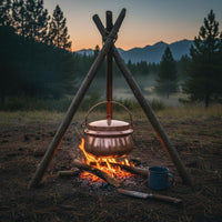Hammered Copper Pot Good Heat Conductivity Cookware Handmade for Gas Stove