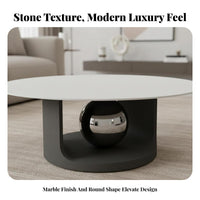 2 Pieces Minimalist design Nesting Coffee Table Set Light Luxury Round Nesting Table Set Modern Aesthetic Living Room Furnishing Stsingle Pattern Top for Apartment Dwellers, Homeowners, Students, Small Spaces, Lounge Area, Bedroom, Balcony