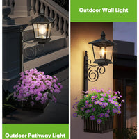 2-in-1 Solar Wall Lamp with Flower Pot Design for Garden and Patio