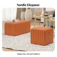 Pill-Shaped Ottoman Nordic Design Entryway Stool Multi-Functional for Homeowners