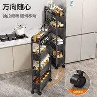 Edge Gap Storage Cart with 3-Layer Shelving for Kitchen, Bedroom, and Refrigerator Gap