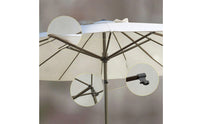 Rectangular Patio Umbrella Tilting Umbrella with Water Base Adjustable Height for Garden, Balcony, Market Stall