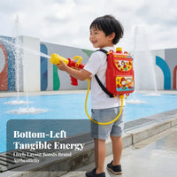 Lightweight Backpack Water Refillable Backpack Water Blaster Portable Child-Safe for Children, Toddlers, Backyard, Pool Parties, Beach