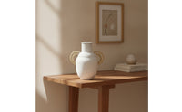 Iron Vase with Handles Lightweight Rustic Metal Vase Minimalist for Decorators, Shelf