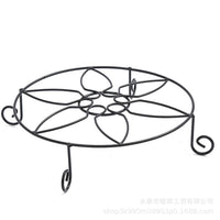 可移动万向轮圆形花盆底座室内外阳台多功能金属盆栽家具托盘厂家