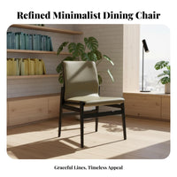 Upholstered Side Chair Italian Inspired Kitchen Seating Minimalist Design Soft Upholstery for Homeowners, Adults