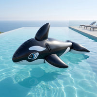 Inflatable Whale Seat Inflatable Giant Inflatable Whale Heavy-Duty Pool Seat with Handle Stable for Beach