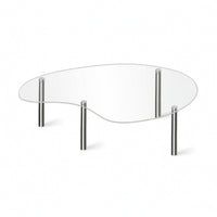 Transparent Acrylic Display Riser Elegant Display Riser with Metal Posts Wavy Dessert Stand 3mm Thick for Collectors, Bakers, Retail Shops, Weddings, Birthday Parties
