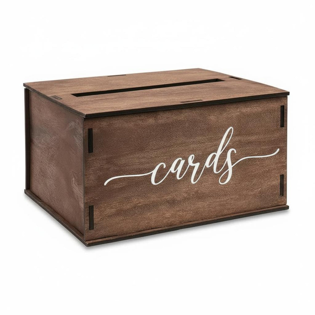 Wooden Card Box Slotted Lid Greeting Card Box Elegant Design Party Supplies