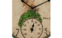 Decorative Thermometer Wall Clock 3D Relief Home Decor Battery Operated