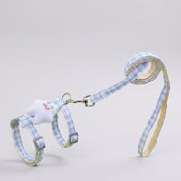 Cat Vest Harness and Leash Set, Durable Polyester H-Style Cat Walking Harness with Alloy Buckle, Escape Proof Outdoor Travel Cat Harness, 120cm