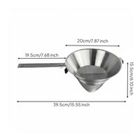 Stainless Steel Strainer Sleek Polished Finish Fine Mesh Strainer