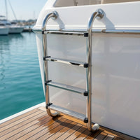 Rust Resistant 4 Step Pool Ladder Rustproof Stainless Steel Pool Ladder Low Maintenance Compact for Swimmers