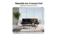 Italian design Armless 3-Seater Settee Luxury Feel Sofa Minimalist Design Couch Retro Aesthetic for Apartment Dwellers, Young Adults, Business Owners, Living Room, Office, Reception Area, Bedroom