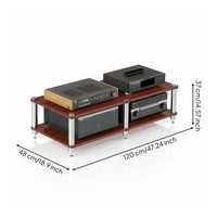 Power Amplifier Stand Heavy Duty Construction AV Equipment Rack Stable Structure Multi-Tier AV Stand for Audiophiles