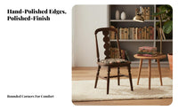 Upholstered Wooden Armchair French design Dining Seat sturdy Wood Frame Easy Assembly for Homeowners, Living Room