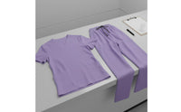 Breathable Scrub Set Multiple Pockets Nurse Attire Set Drawstring Waist V-Neck Scrub Attire for Nurses, Beauticians, Caregivers, Hospital, Medical Facility, Spa