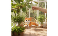 Whimsical Hanging Cat Ornament Cute Cat on Swing Adorable Decor Sculpted for Gardeners, Garden, Potted Plants, Patio, Balcony