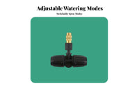 Dust Suppression Tee Connector Spray Nozzle Automatic Watering Atomizing Spray Nozzle Fine Mist for Farmers, Homeowners, Fence, Yard, Patio