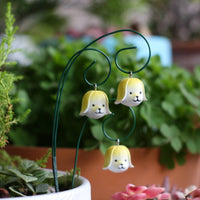 3 Pieces Pet Stake Hand Painted Look Resin Weather Resistant for Planter, Yard