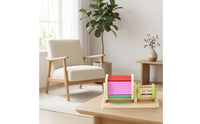 Colorful Wooden Toy with Rotating Drums Educational Wooden Rotating Drum Vibrant Rotating Drum Toy Tabletop for Preschoolers