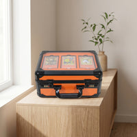 Password Lock Graded Card Box Transparent Lid Graded Card Case Double Layer Toploader Storage Box 3-Slot for Collection Display