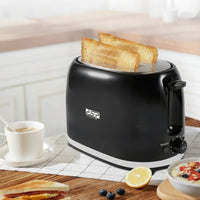 Two-Slice Toaster Non-Slip Toaster with Crumb Tray Adjustable Easy to Clean for Kitchen, Small Apartments