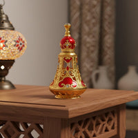 Middle Eastern Perfume Bottle Decorative Middle Eastern Design Oil Bottle Craftsmanship for Collectors, Women, Living Room, Bedroom, Washroom