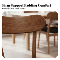 Upholstered Side Chair Ergonomic Backrest Upholstered H-Back Stool for Families
