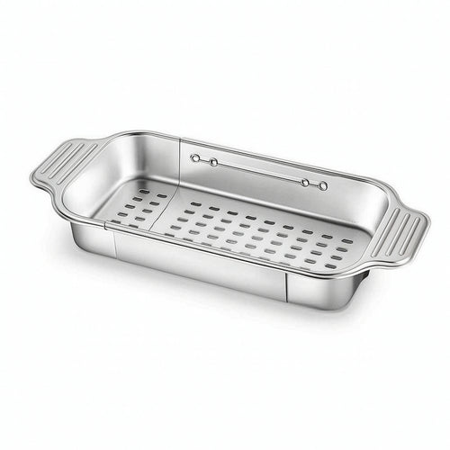 Sink Draining Basket Versatile over-the-Sink Colander Extendable for Apartment