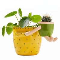 Mother-and-Child Planter Curved Supports Mother and Child Planter Drainage Hole