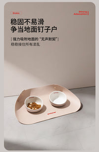 【petstar_半包围餐垫】宠物碗垫防水防滑猫狗吃饭垫子猫咪餐具垫