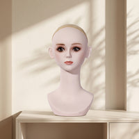 Mannequin Head Bust Mesh Cap Hairpiece Display Head Matte Finish