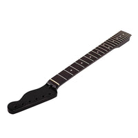 TL Style Black 22-Fret Glossy Fingerboard with 10mm Dot Inlay Holes, Maple Guitar Neck for DIY