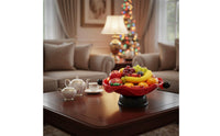 Pedestal Fruit Bowl Elegant Design High Foot Snack Plate Large Capacity