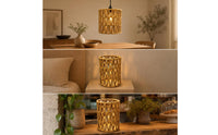 Paper Rope Lampshade Handwoven Woven Lampshade Handmade Lamp Shade with Paper Rope for Guest Rooms, Cafes