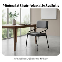 Curved supportrest Metal Chair utilitarian design Armless Side Chair Modern Design