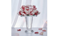 Glass Flowers Bouquet Standing Flower Cluster Ornament Compact Glass Flower Figurine for Entryway