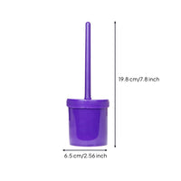 Dense Bristles Horse Hoof Oil Brush Long Handle Hoof Oil Brush Plastic Pet Care Tool Cylindrical Jar-Style
