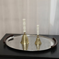 Decorative Hand Bell Brass-Colored Decorative Bell Slender for Coffee Table
